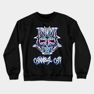 Psychedelic Cannibal Cat Crewneck Sweatshirt